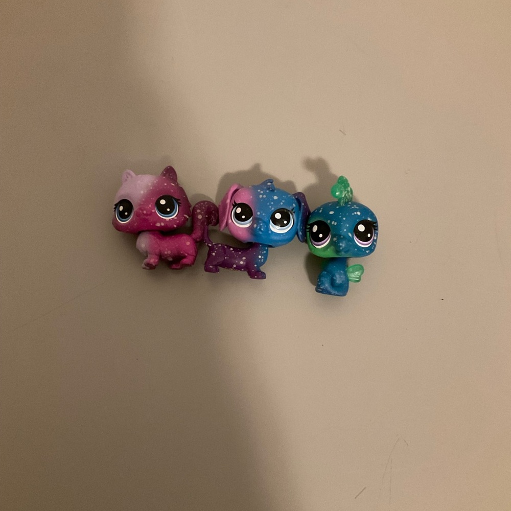 LPS lot of 3 Galaxy Cosmic Pet Shop